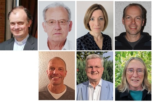 Kirchenverwaltung 2025-2030: Pfr. Dr. Karsten Junk, Otto Engert, Dr. Carolin Ernst, Klaus Herget, Christian Viefhaus, Martin Wernke, Barbara Witzel-Hänecke